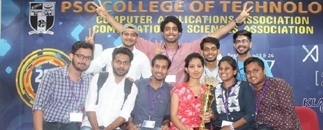 SCIS team achieved the Overall Winners position as they won first position in seven events and second position in one event in LOGIN 2017 and won a cash prize of Rs.43,000/- @ PSG college of Technology,Coimbatore