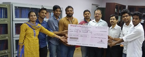 Three teams from SCIS participated in Smart India Hackhathon-2017, Team-1 stood 6th & won a cash prize of Rs.25,000/-
